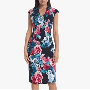 🔥HP🎊White House Black Market Floral Sheath dress